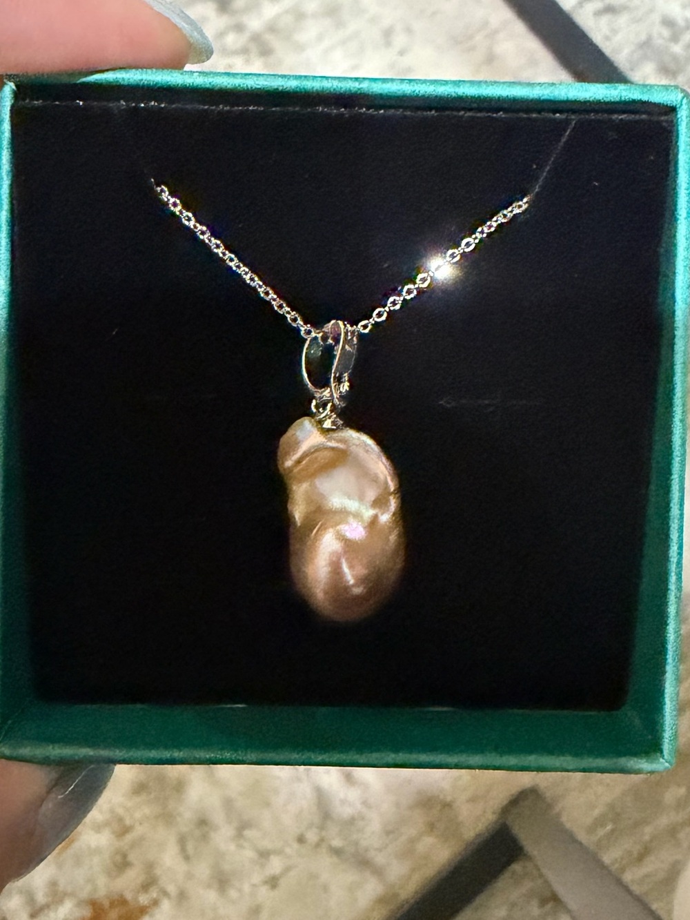 Freshwater King Baroque Pearl Necklace 18k Gold over 925 Sterling Silver